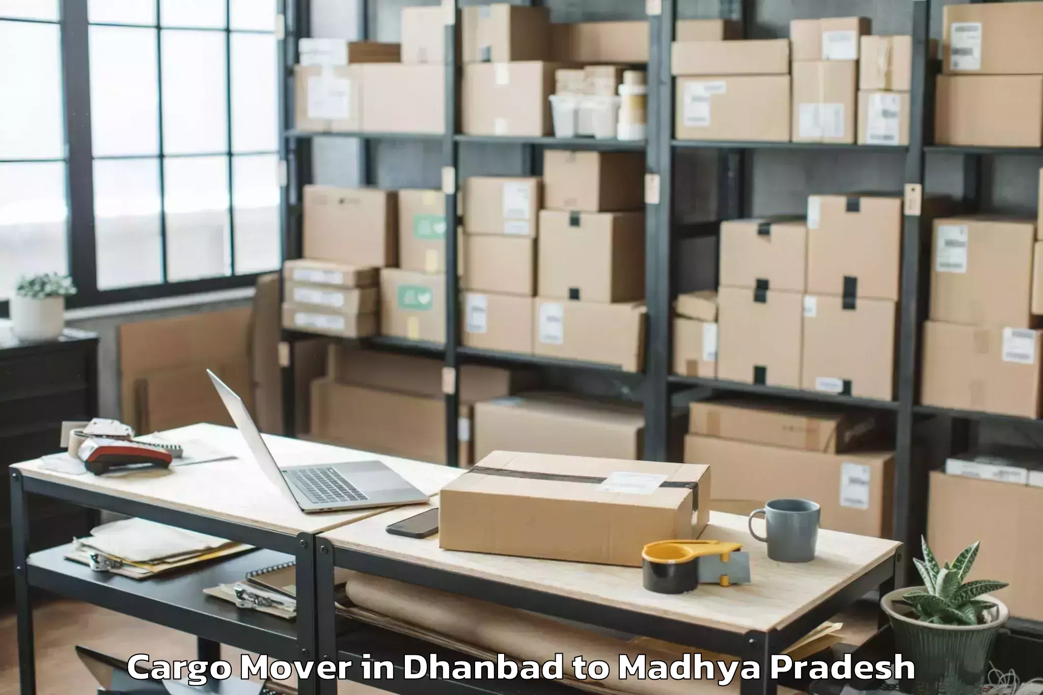 Book Dhanbad to Malhargarh Cargo Mover Online